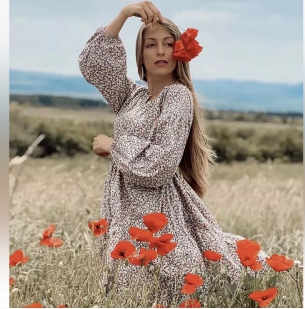 Floral Long Sleeve Dress